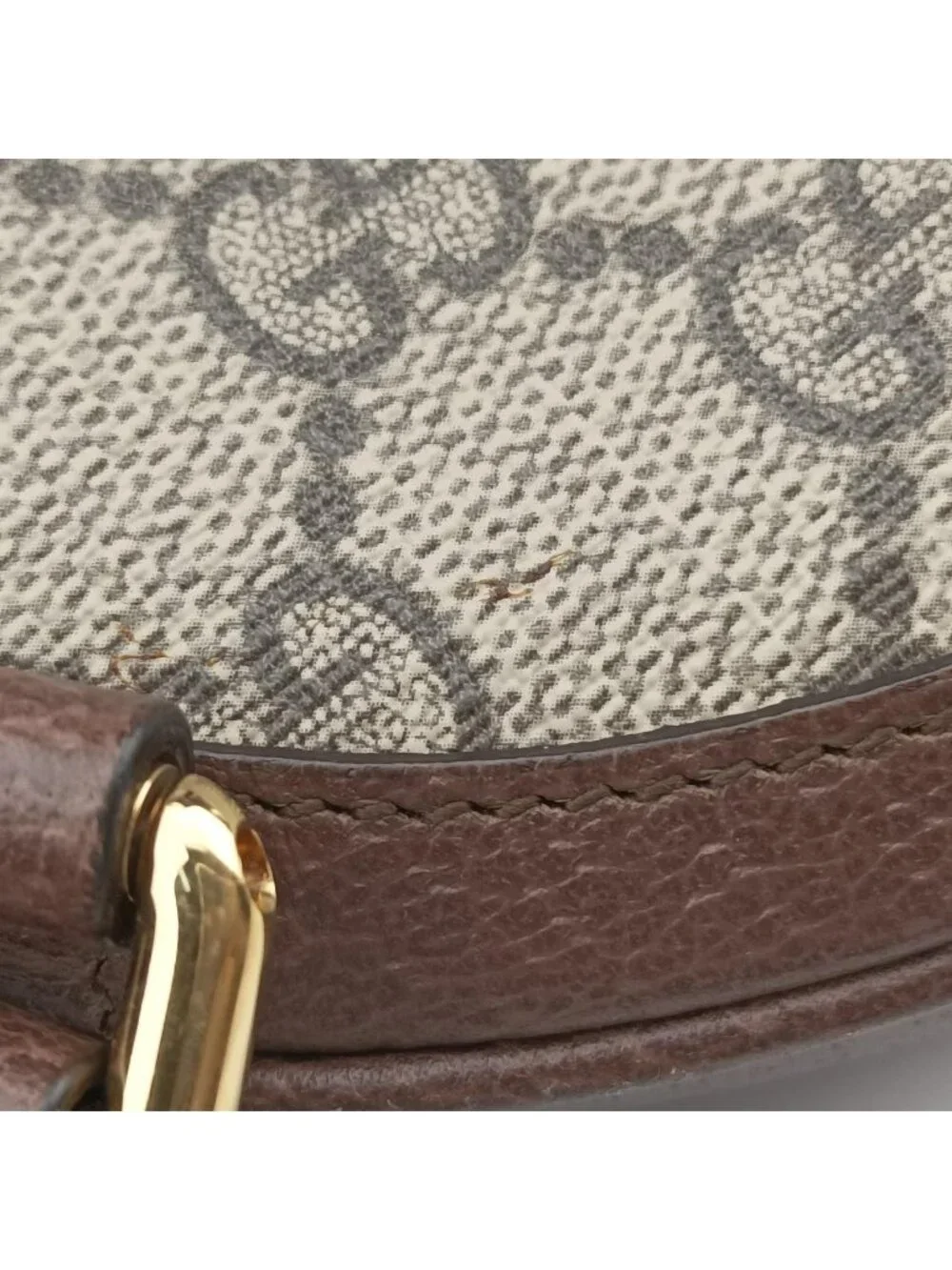 Gucci Ophidia Brown Beige Multi Canvas Leather Backpack